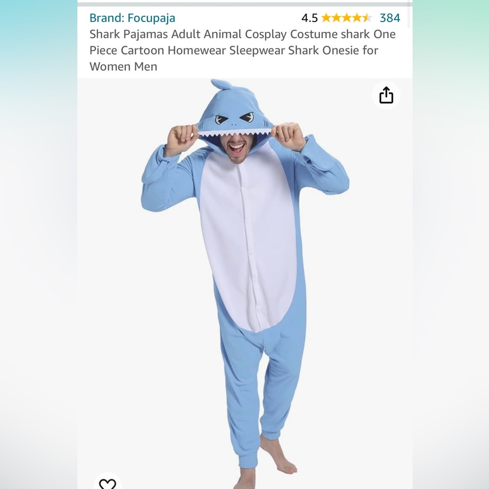 Papa shark costume // Blue shark costume